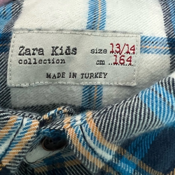 Plaid boys shirt, size 13-14Y by Zara, new with tags - Picture 3 of 8